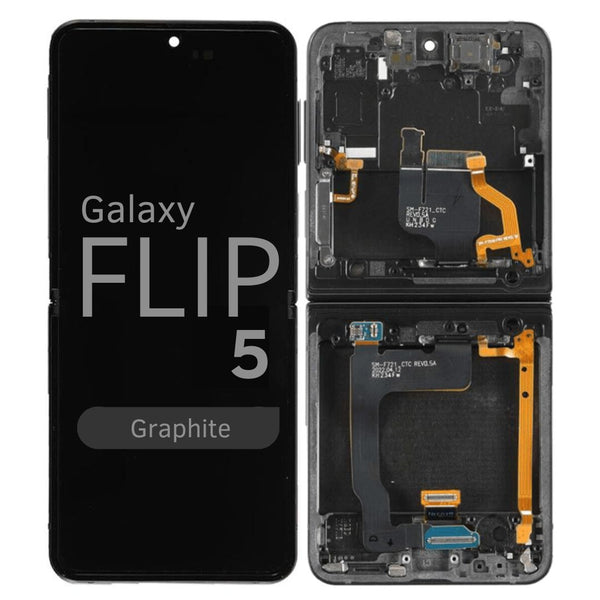 Samsung Galaxy Z Flip 5 LCD Display Scherm Graphite Zwart Grijs Origineel Service Pack