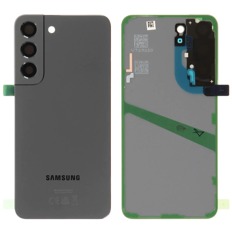 Samsung SM-S901B Galaxy S22 Zwart Backcover Achterkant Glas