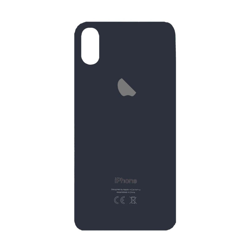 iPhone X Achterkant glas | Met logo | Big hole | Zwart