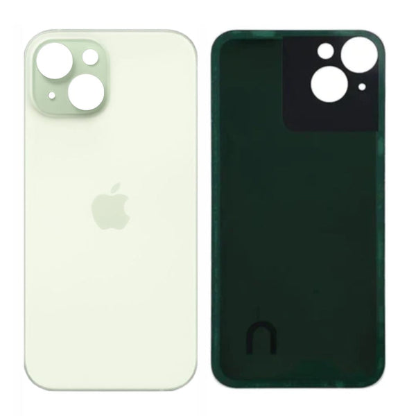 iPhone 15 Achterkant glas | Met logo | Big hole | Groen