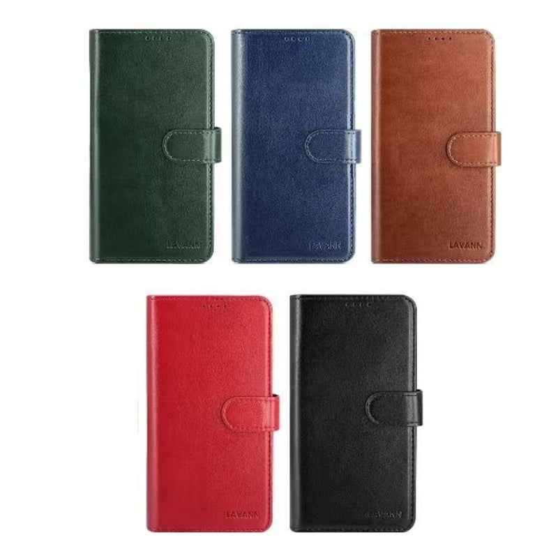 Lavann iPhone Bookcase van Leer | Leren hoesje