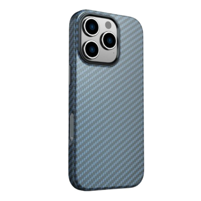 Swissten iPhone Hoesje Carbon Shell Case Blauw