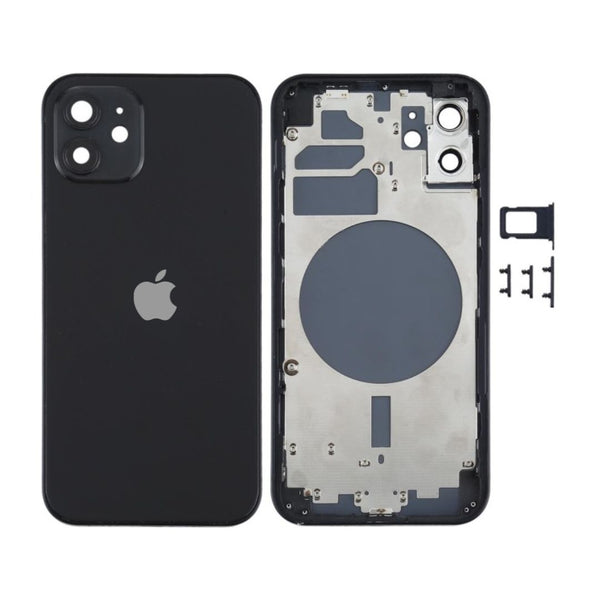 iPhone 12 Behuizing Zwart met Logo en CE