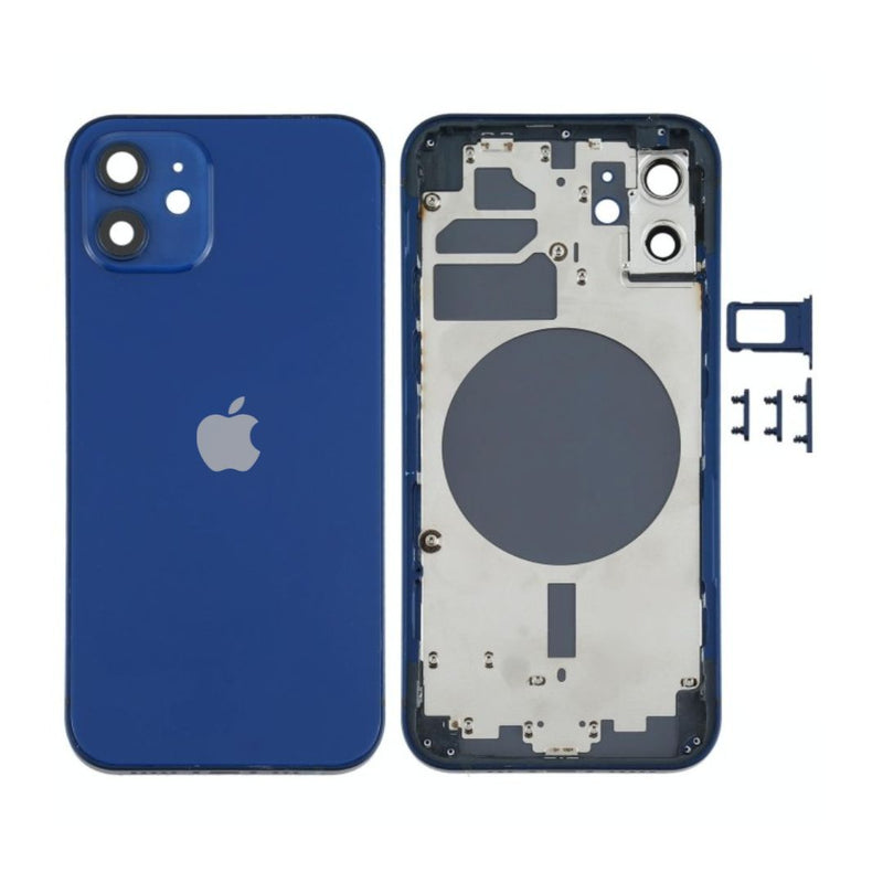 iPhone 12 Behuizing Donker Blauw met Logo en CE