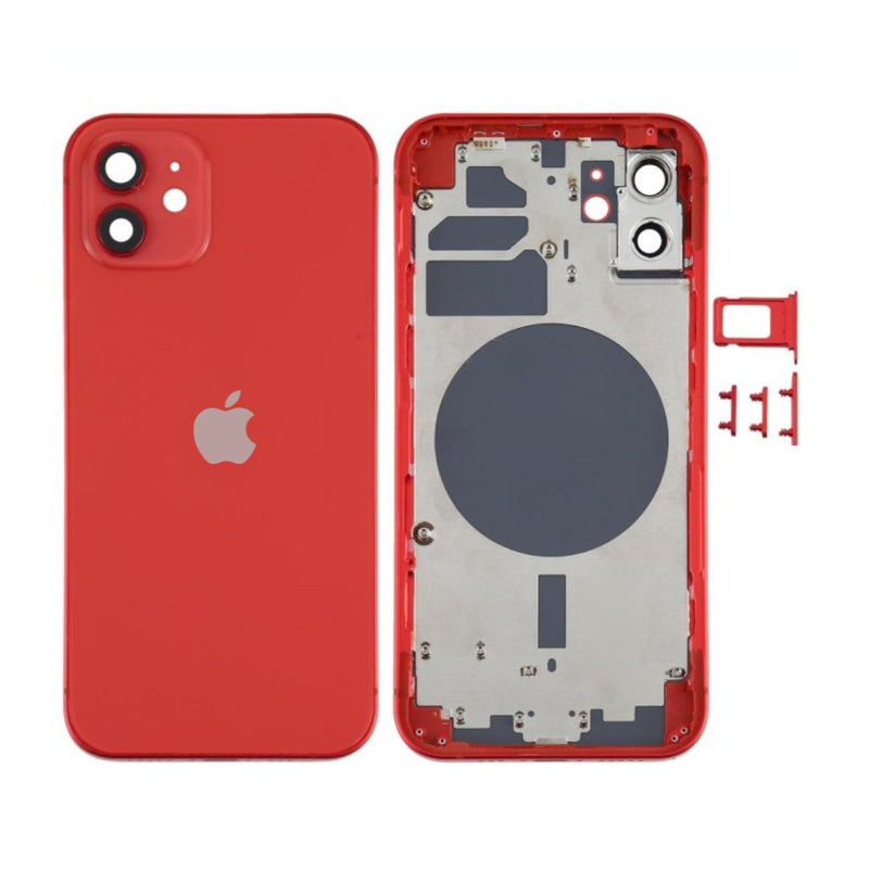 iPhone 12 Behuizing Rood met Logo en CE