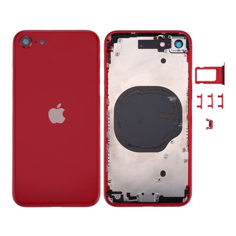 iPhone SE 2020 Behuizing Rood met Logo en CE