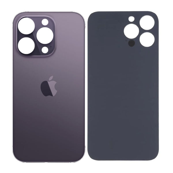 iPhone 14 Pro Achterkant glas | Met logo | Big hole | Deep purple