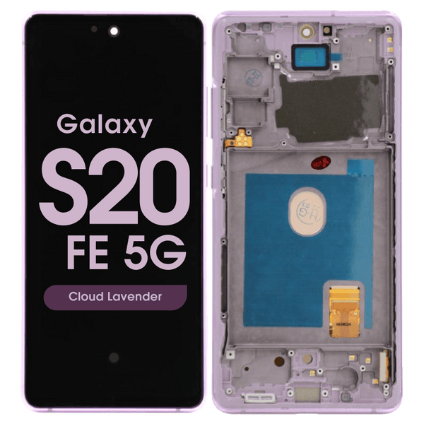 Samsung Galaxy S20 FE 4G 5G Paars Roze G780 G781 Scherm met Frame Service Pack