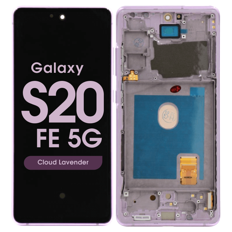 Samsung Galaxy S20 FE 4G 5G Paars Roze G780 G781 Scherm met Frame Service Pack