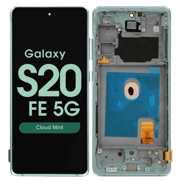 Samsung Galaxy S20 FE 4G 5G Mint Groen G780 G781 Scherm met Frame Service Pack