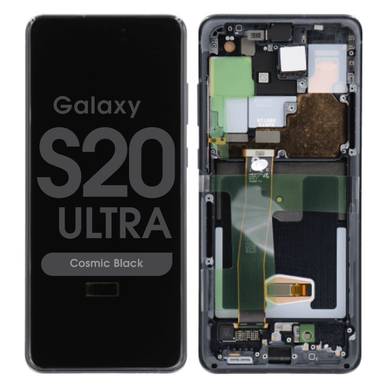 Samsung Galaxy S20 Ultra Zwart G988 Scherm Service Pack