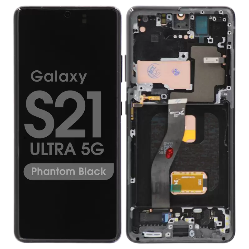 Samsung Galaxy S21 Ultra Zwart G998 Scherm Service Pack