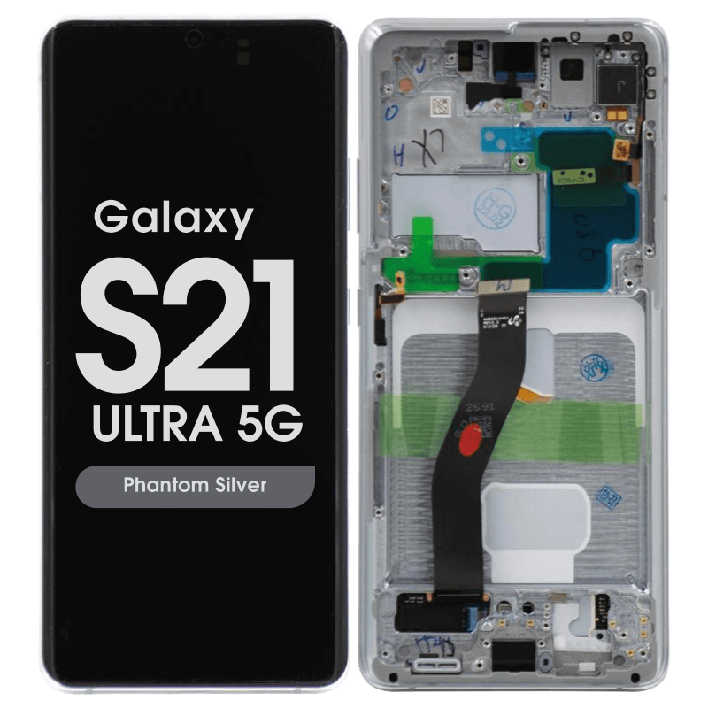 Samsung Galaxy S21 Ultra Zilver G998 Scherm Service Pack