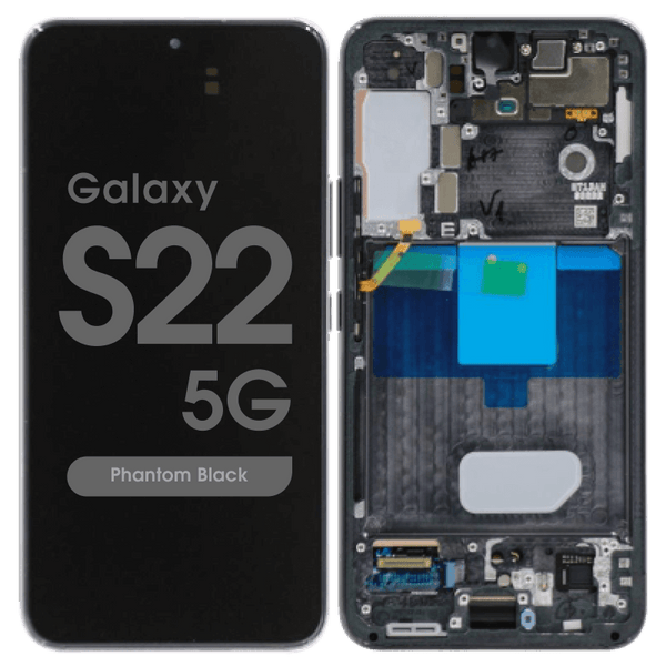 Samsung Galaxy S22 Zwart SM-S901B Origineel Scherm Service Pack