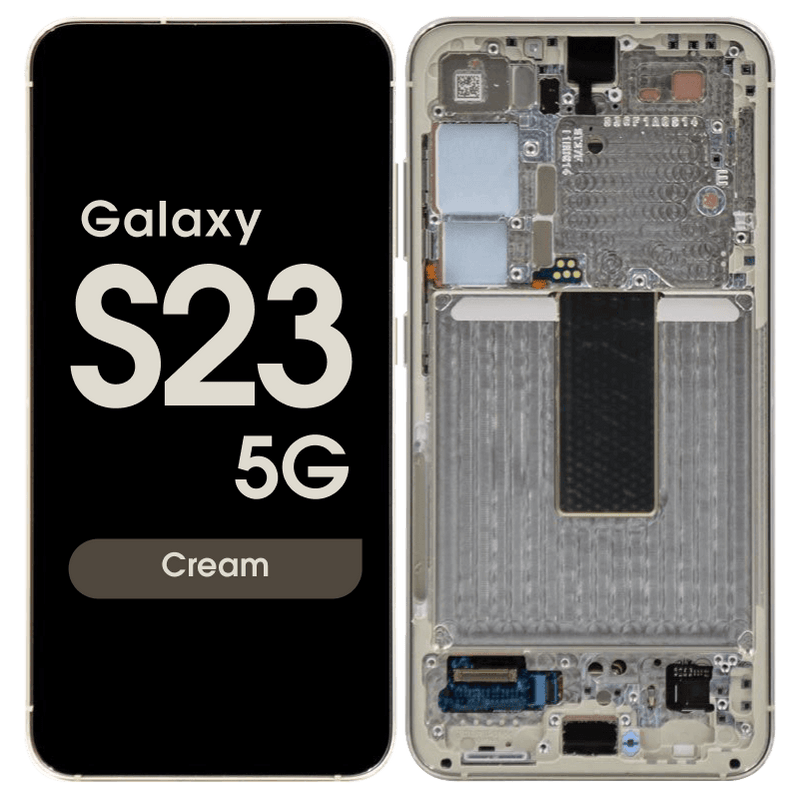 Samsung Galaxy S23 Creme SM-S911B Origineel Scherm Service Pack