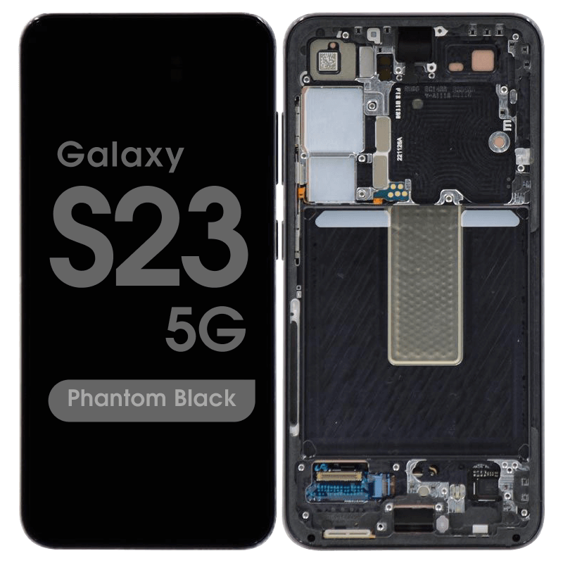 Samsung Galaxy S23 Zwart SM-S911B Origineel Scherm Service Pack