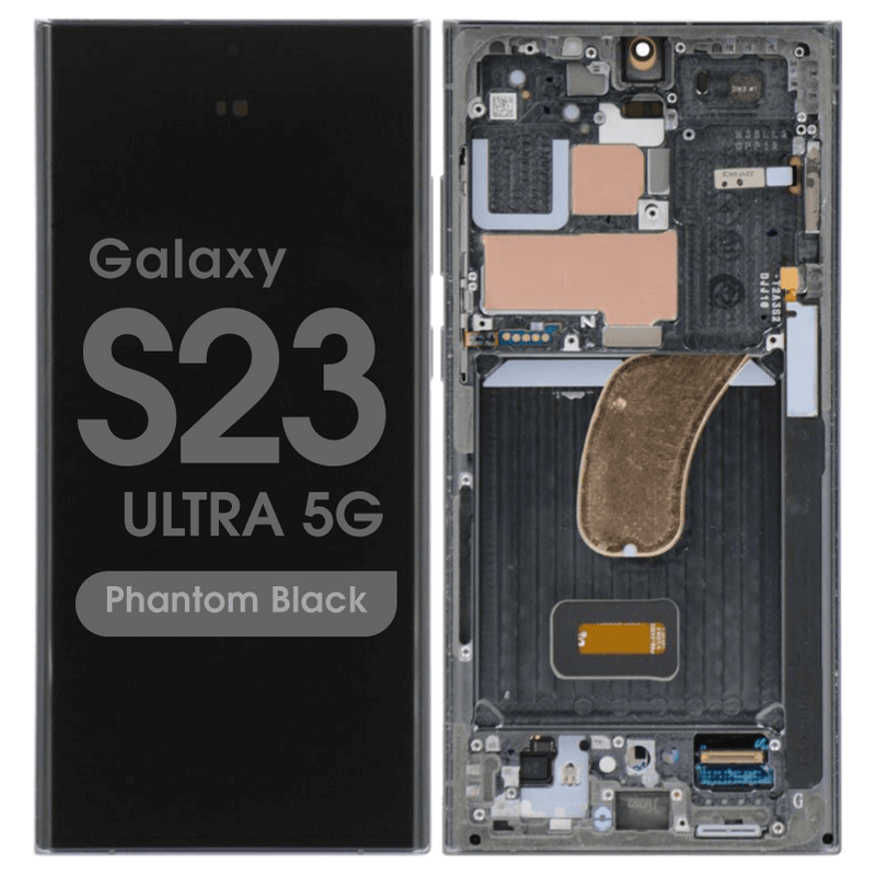 Samsung Galaxy S23 Ultra Zwart S918B Scherm Service Pack