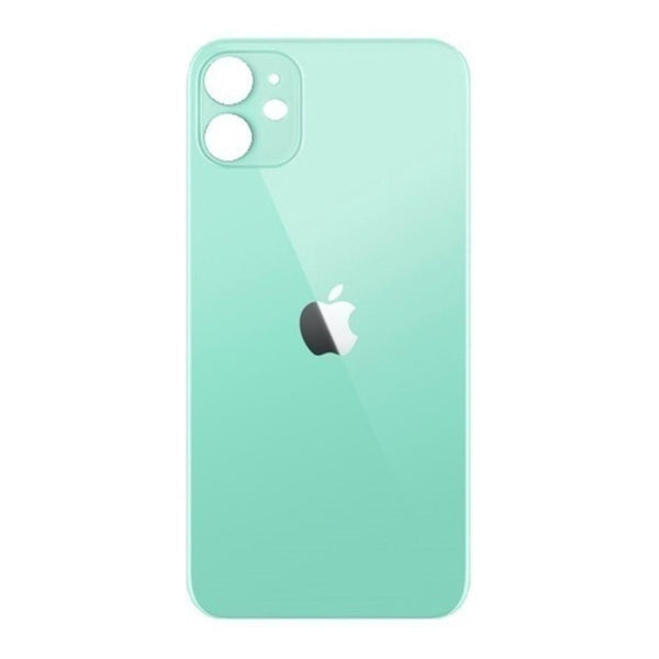 iPhone 11 Achterkant glas | Met logo | Big hole | Mint groen