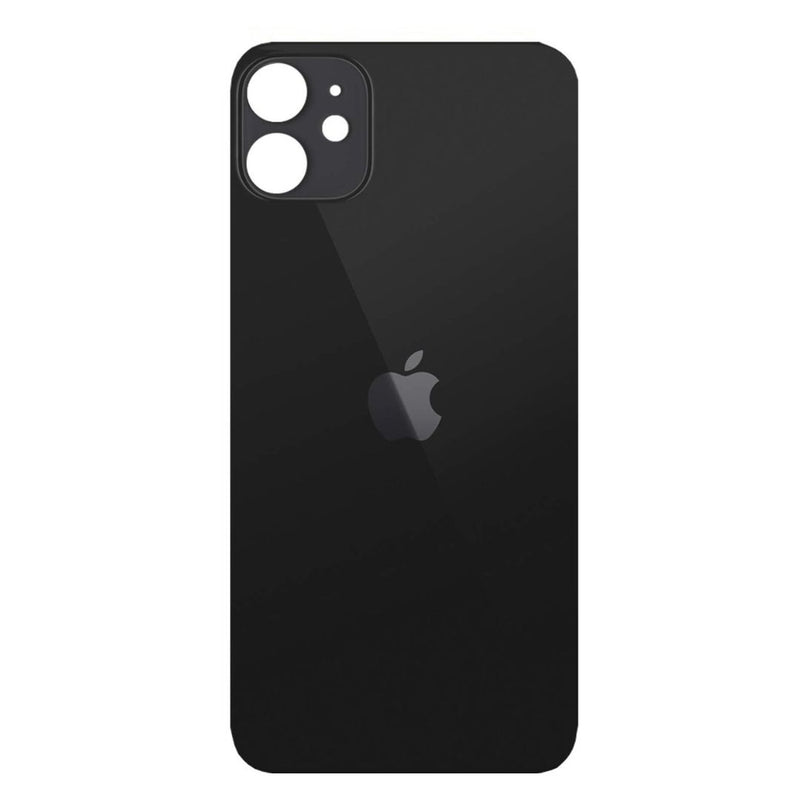 iPhone 11 Achterkant glas | Met logo | Big hole | Zwart