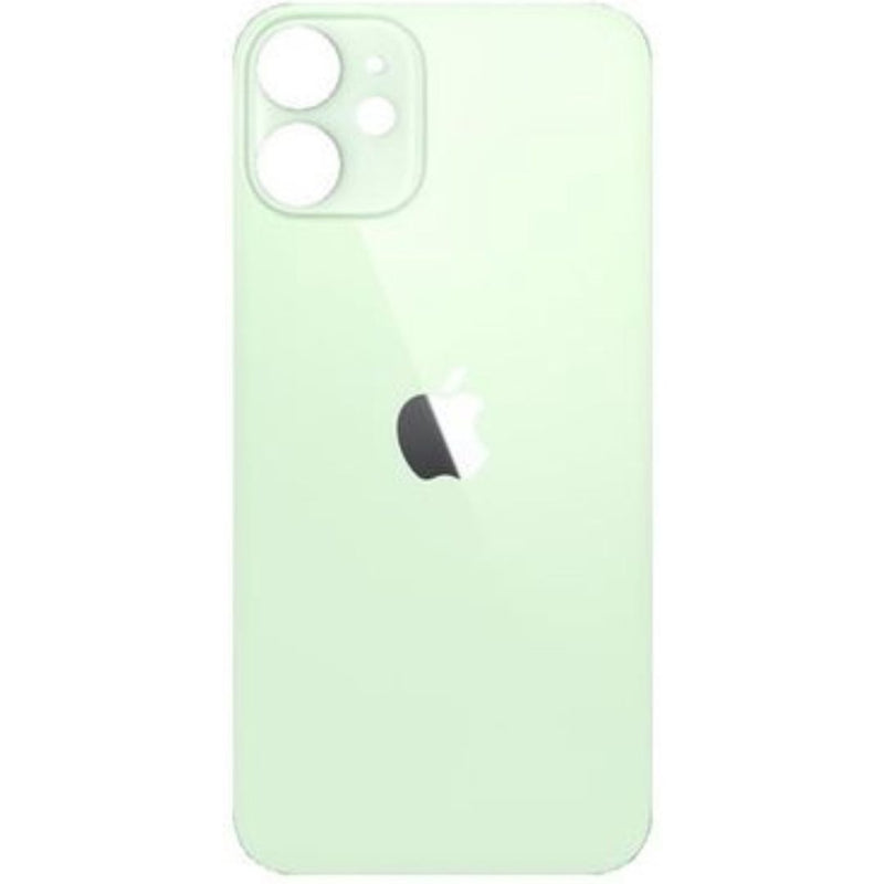 iPhone 12 Achterkant glas | Met logo | Big hole | Mint groen