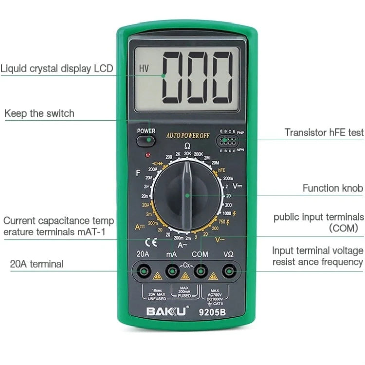 Baku BK-9205B Digitale Multimeter